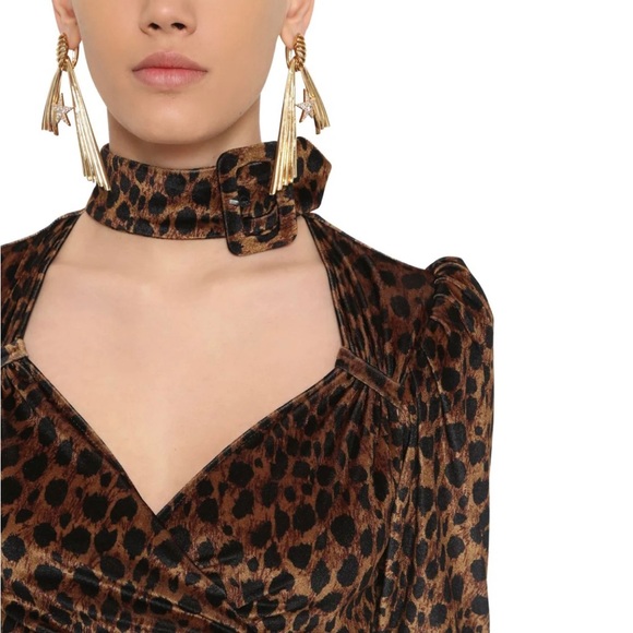 THE ATTICO
LEOPARD PRINT STRETCH VELVET MINI DRESS - Picture 2 of 10